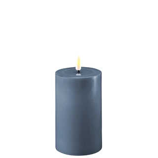 Real Flame LED Bloklys - 7,5 x 12,5 cm (Ice blue)