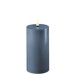 Real Flame LED Bloklys - 7,5 x 15 cm (Ice blue)