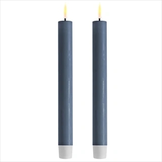 2 stk. Real Flame LED Kronelys -24 cm (Ice Blue)