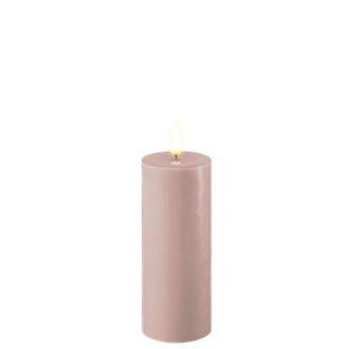 Real Flame LED Bloklys - 5 x 12,5 cm (Rosa)