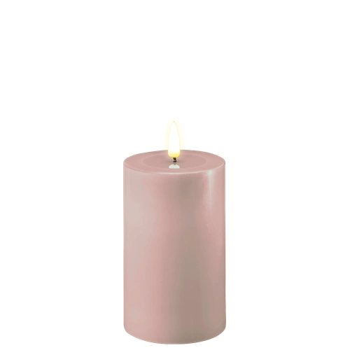 Real Flame LED Bloklys - 7,5 x 12,5 cm (Rosa)