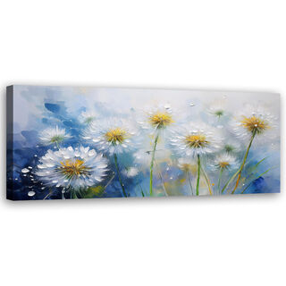 Lærred print, Oppustelige planter Blomster rosenrøde dråber - (120x40)