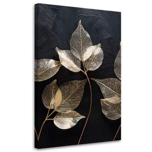 Lærred print, Minimalisme Blade Planter Glamour Abstrakt - (80x120)