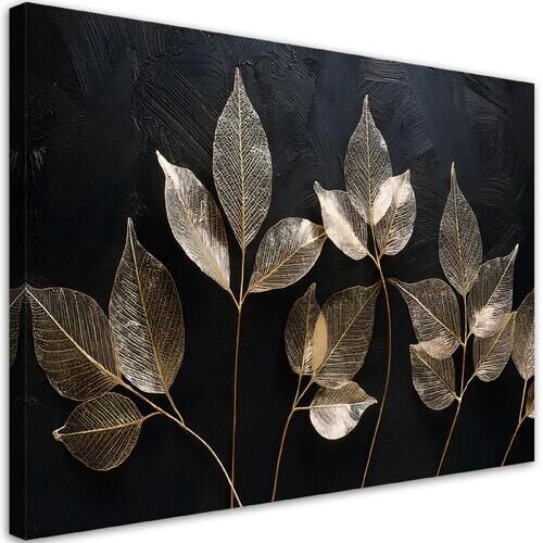 Lærred print, Minimalisme Blade Planter Glamour Abstrakt - (90x60)
