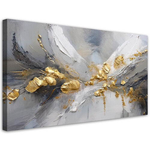 Lærred print, Guld Glamour Abstraktion - (100x50)