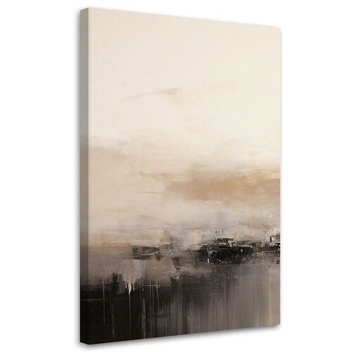 Lærred print, Abstrakt lofts beige - (40x60)