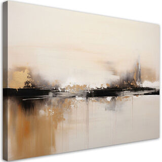 Lærred print, Beige abstraktion - (100x70)