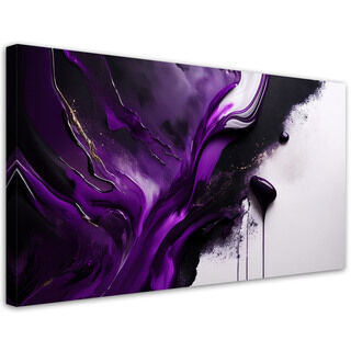 Lærred print, Lilla abstraktion - (80x40)