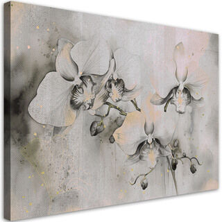Lærred print, Blomstrende orkideer abstrakt
