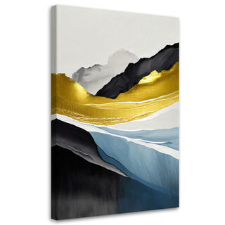 Lærred print, Abstrakt bjergguld