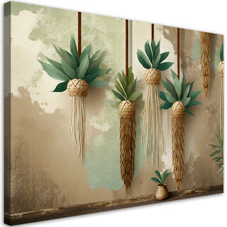 Lærred print, Hængende boho planter