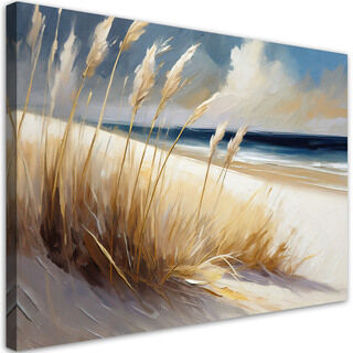 Lærred print, Strand klitter landskab