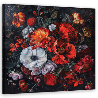 Lærred print, Blomster Blade Roser