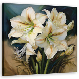 Lærred print, Buket hvide blomster