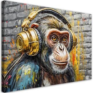 Lærred print, Monkey DJ musik