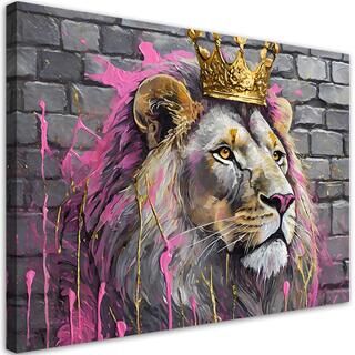 Lærred print, Løvernes Konge Pink