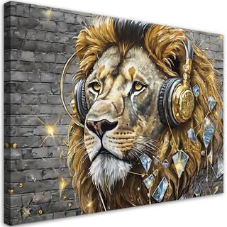 Lærred print, Løve DJ musik