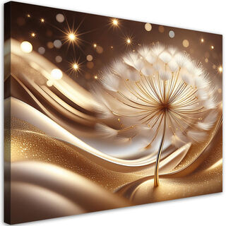 Lærred print, Blomster, guld glamour