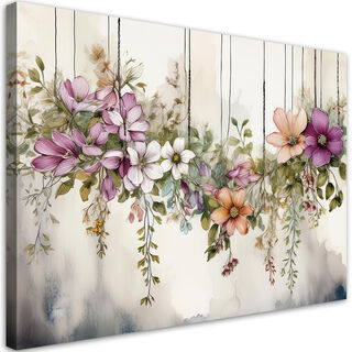 Lærred print, Blomster Botanik Planter