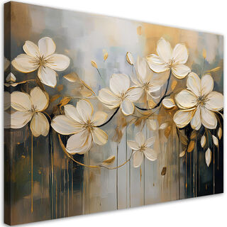Lærred print, Blomster Naturmalet