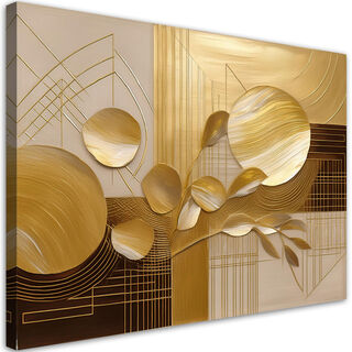 Lærred print, Guld Glamour Abstraktion