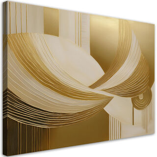 Lærred print, Abstraktion guld 3D