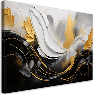 Lærred print, Waves 3D abstraktion