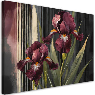 Lærred print, Blomster Rød Botanik