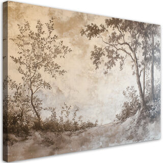 Lærred print,  Natur skov træer