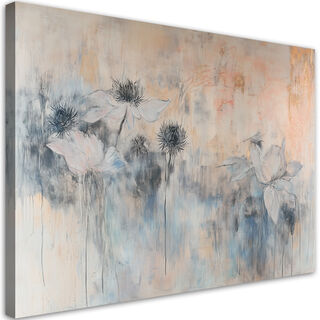 Lærred print,  Planter med blomster