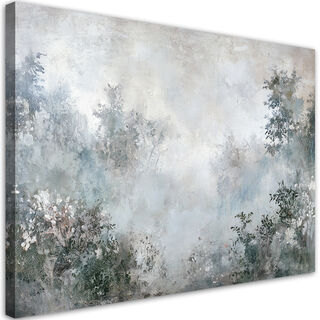Lærred print,  Tåge blandt planter