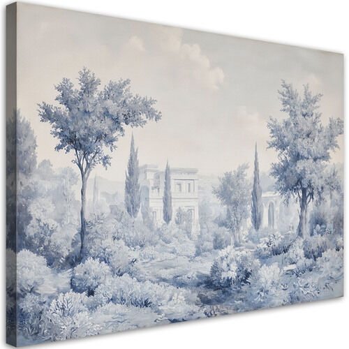 Lærred print, Naturarkitektur Blå