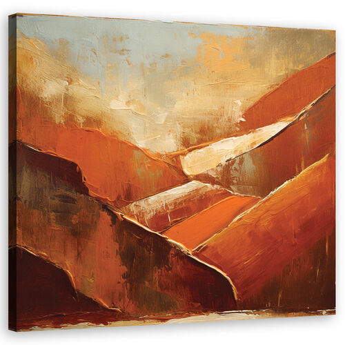 Lærred print, Orange abstraktion
