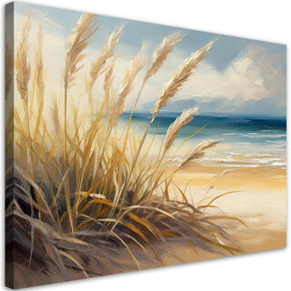 Lærred print, hav, strand, natur, landskab
