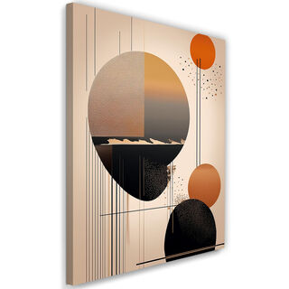 Lærred print, Abstraktion geometriske former