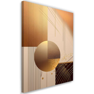 Lærred print, Guld Abstraktion Geometrisk Glamour