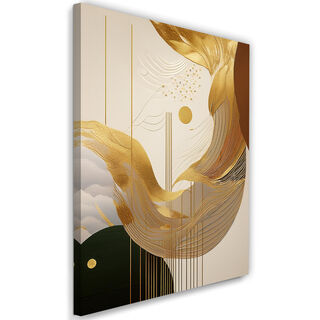 Lærred print, Abstraktion guld glamour