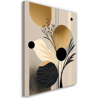 Lærred print, Abstraktion Boho Gold Glamour