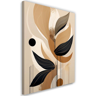 Lærred print, Beige abstrakte former