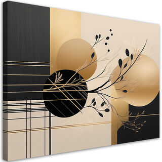 Lærred print, Abstraktion Glamour Guld