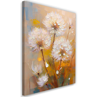 Lærred print, Blæser Blomster Farvede Planter
