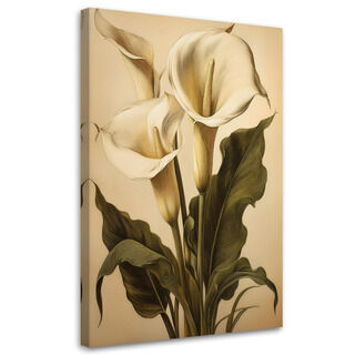 Lærred print, Kalia Nature Flower Vintage