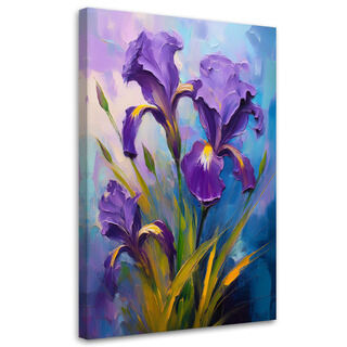 Lærred print, Iris blomst akvarel