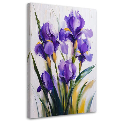 Lærred print, Lilla iris blomster