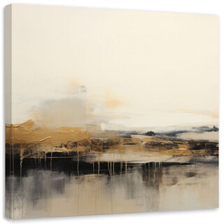 Lærred print, Moderne abstraktion beige