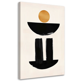 Lærred print, Geometriske figurer abstrakt