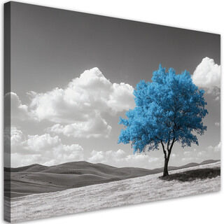 Lærred print, Blue Tree Highland Landskab