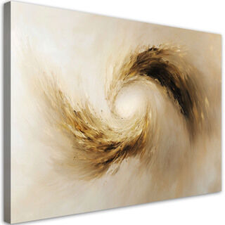 Lærred print, Beige Vortex Abstrakt Moderne