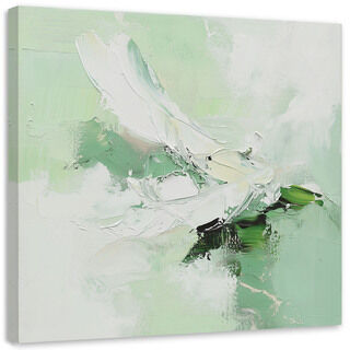 Lærred print, Abstrakt pastelfarvet mintgrøn