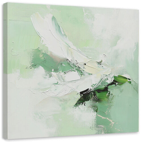 Lærred print, Abstrakt pastelfarvet mintgrøn